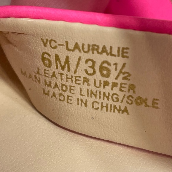 NWOB Vince Camuto Lauralie Hot Neon Pink 3.5” Ankle Strap Stilettos Size 6 - Picture 10 of 14